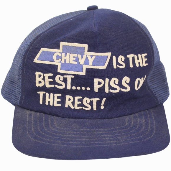 Vintage Other - Vintage Chevy Is the Best Blue Trucker Adjustable